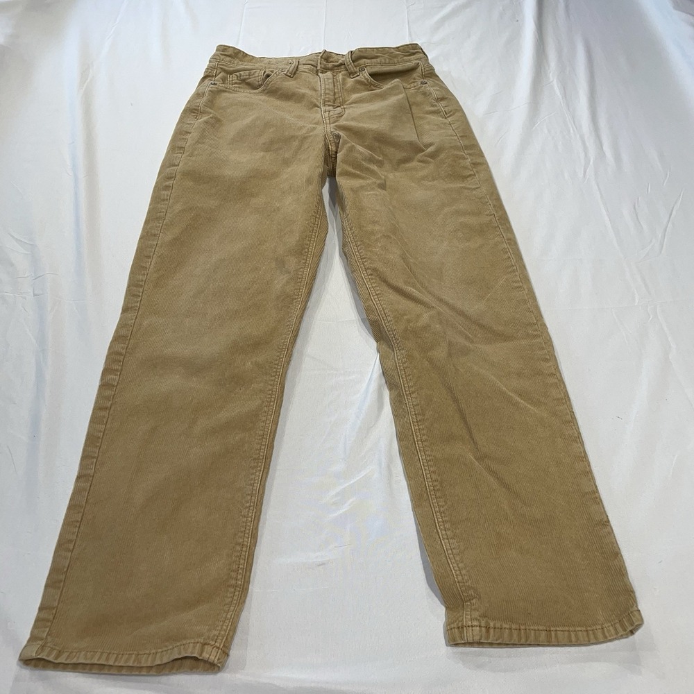 American Eagle Corduroy Pants Womens 4 Tan Khaki‎ Stretch Straight Leg Regular